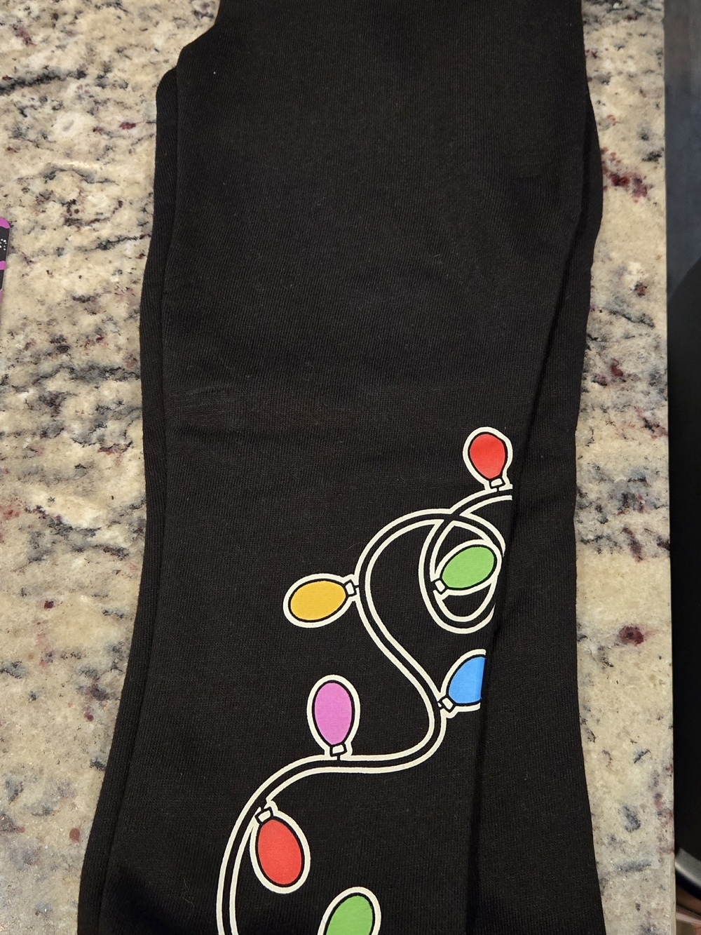 Disney Black Sweater And Pant Set with Colorful Light Bulb Print Sz 4 For Kids
